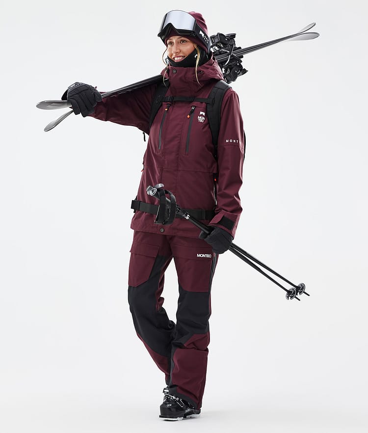Montec Fawk W Ski jas Dames Burgundy, Afbeelding 3 van 10