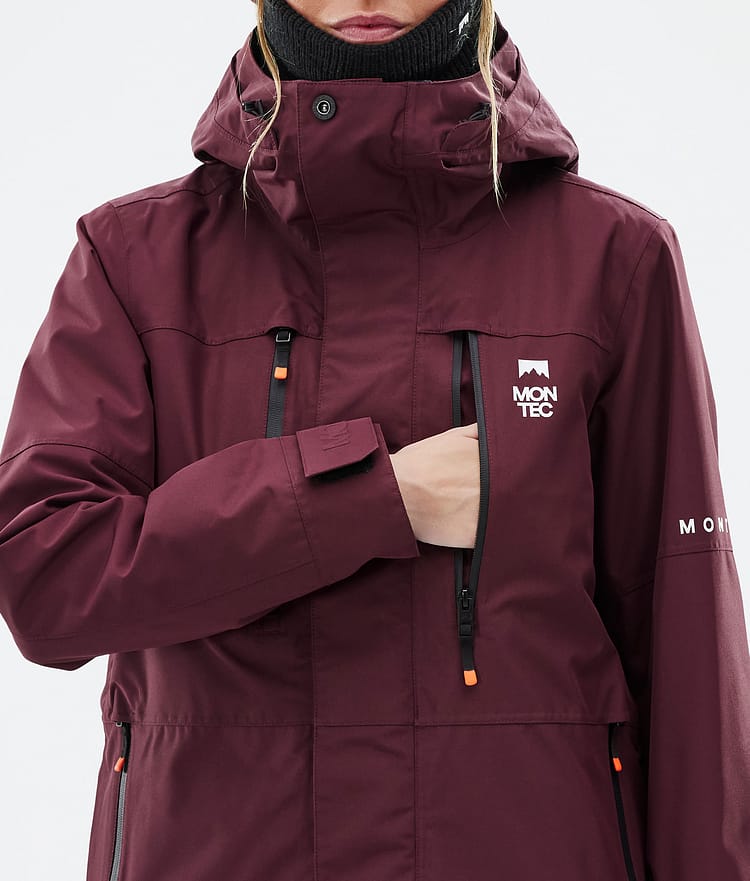 Montec Fawk W Snowboard jas Dames Burgundy, Afbeelding 9 van 10