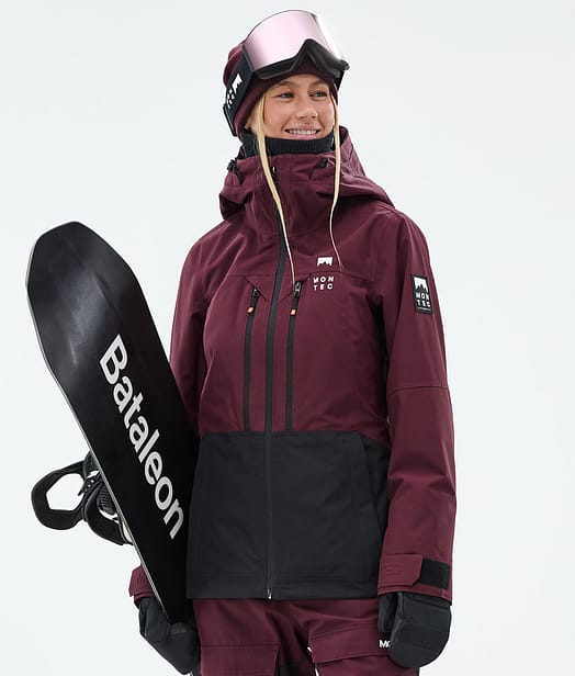 Montec Moss W Giacca Snowboard Donna Burgundy/Black