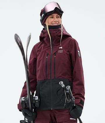 Montec Moss W Lyžařská Bunda Dámské Burgundy/Black
