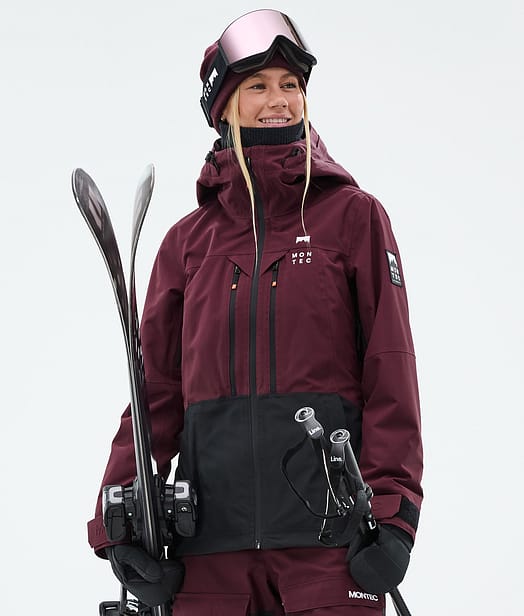 Montec Moss W Giacca Sci Donna Burgundy/Black