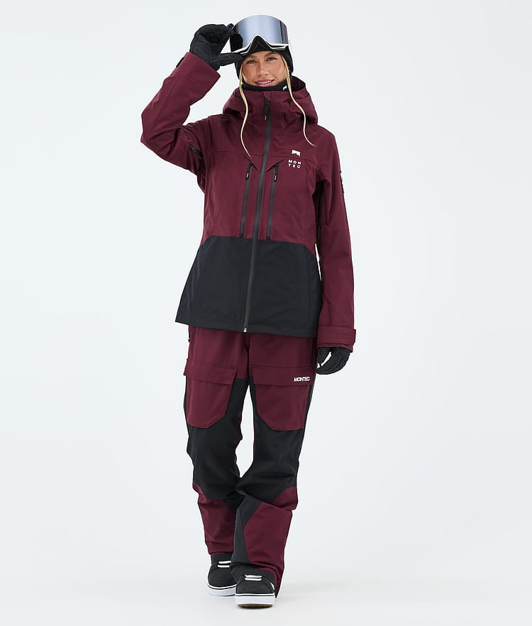 Montec Moss W Veste Snowboard Femme Burgundy/Black, Image 2 of 9