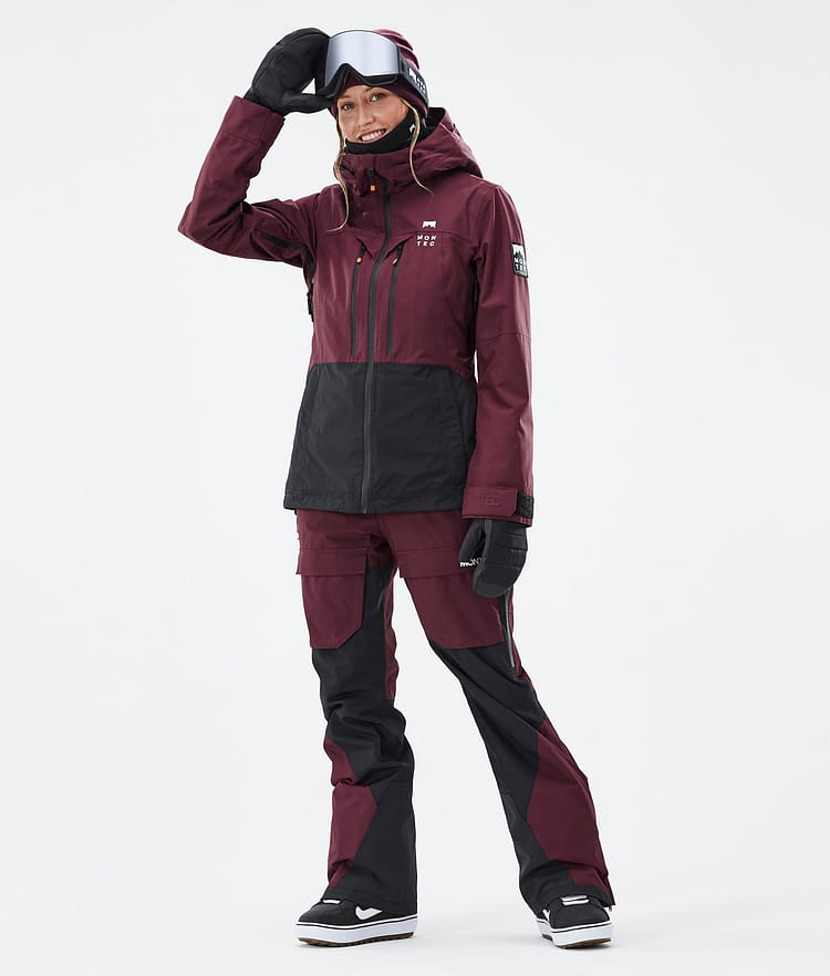 Montec Moss W Veste Snowboard Femme Burgundy/Black, Image 3 sur 10
