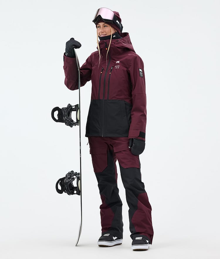 Montec Moss W Snowboard jas Dames Burgundy/Black, Afbeelding 3 van 10