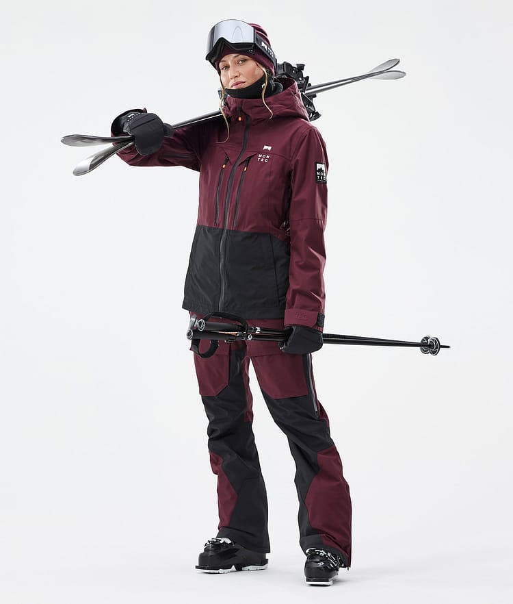 Montec Moss W Ski jas Dames Burgundy/Black, Afbeelding 3 van 10