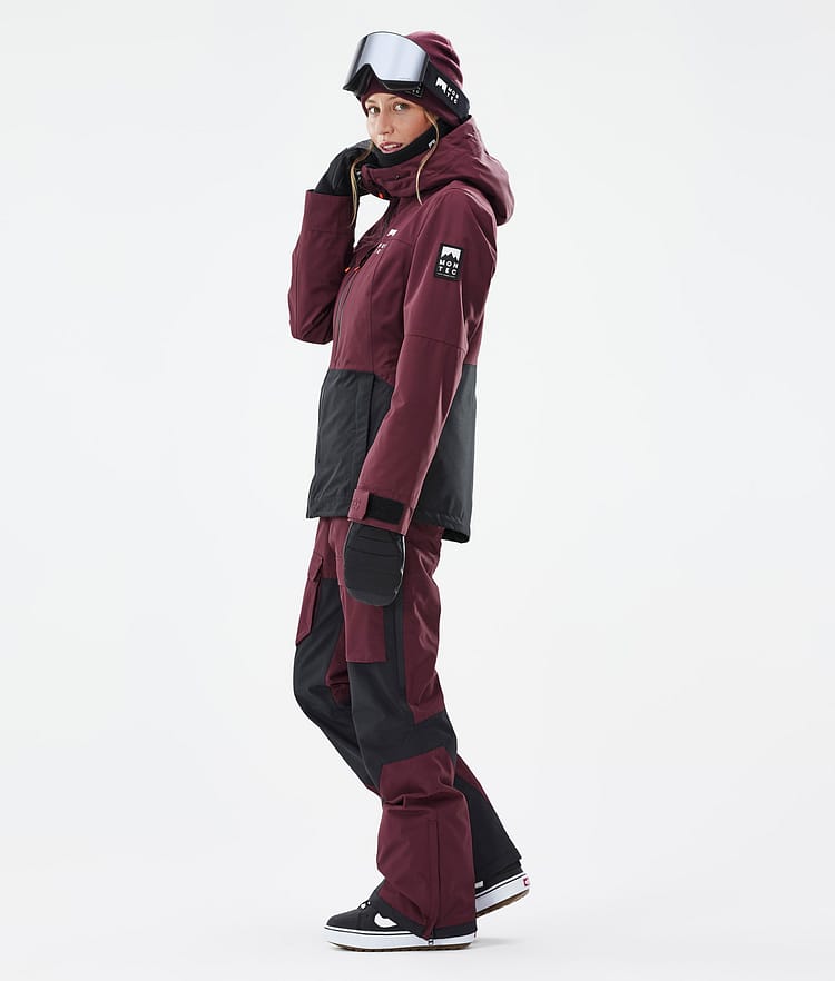 Montec Moss W Snowboardjakke Dame Burgundy/Black Renewed, Billede 4 af 10