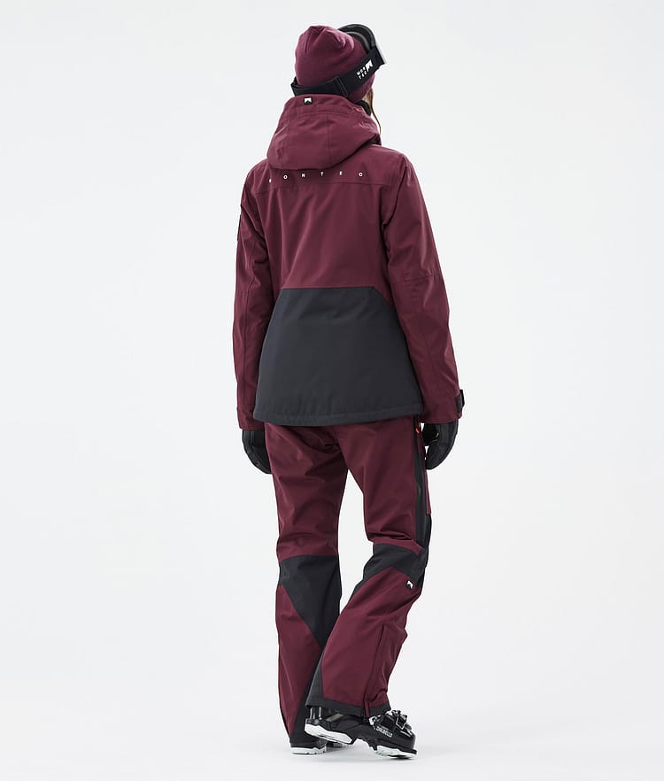 Montec Moss W Ski jas Dames Burgundy/Black, Afbeelding 5 van 10