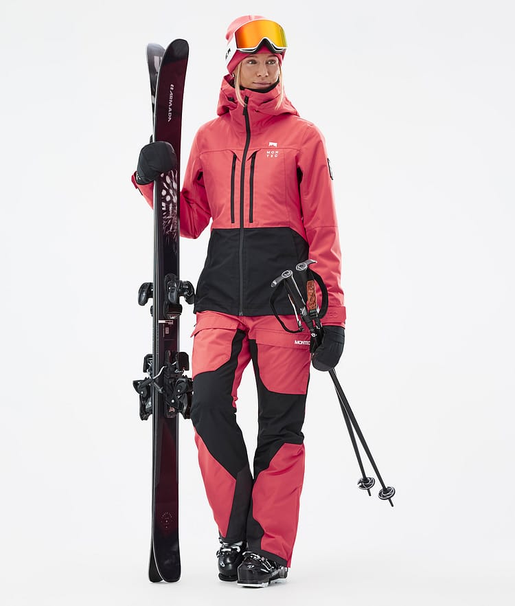 Montec Moss W Veste de Ski Femme Coral/Black