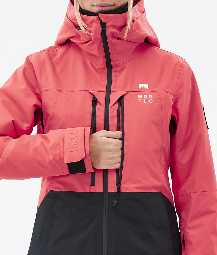 Montec Moss W Veste de Ski Femme Coral/Black, Image 9 sur 10