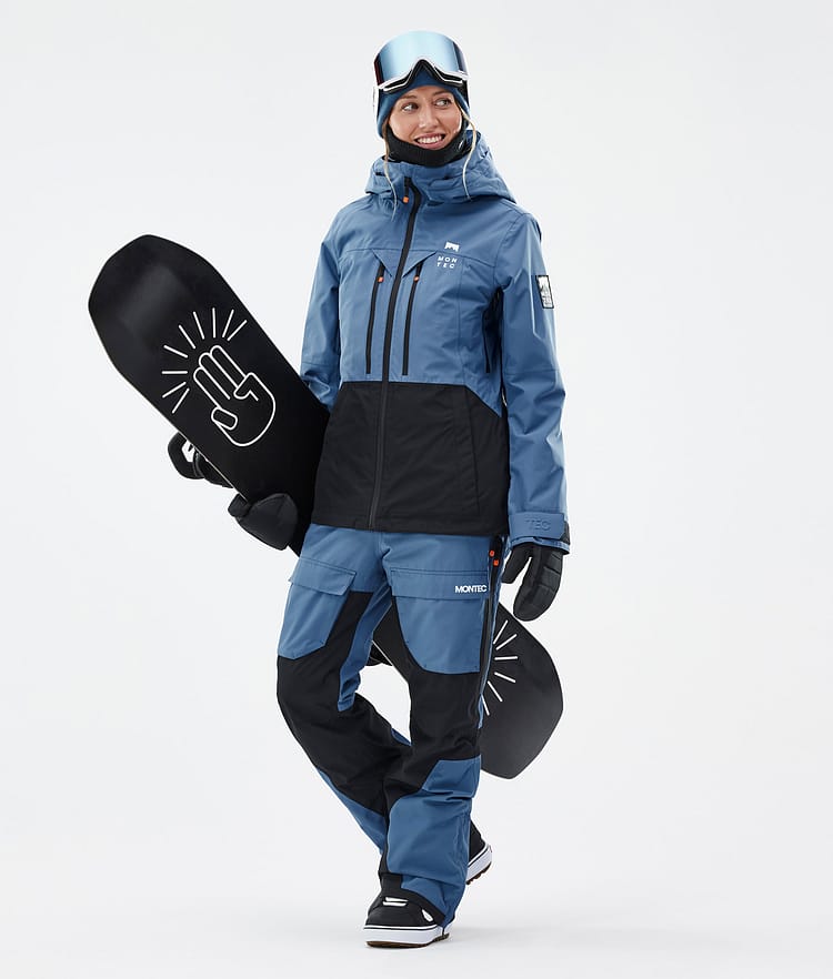 Montec Moss W Snowboardjakke Dame Blue Steel/Black Renewed, Billede 3 af 10