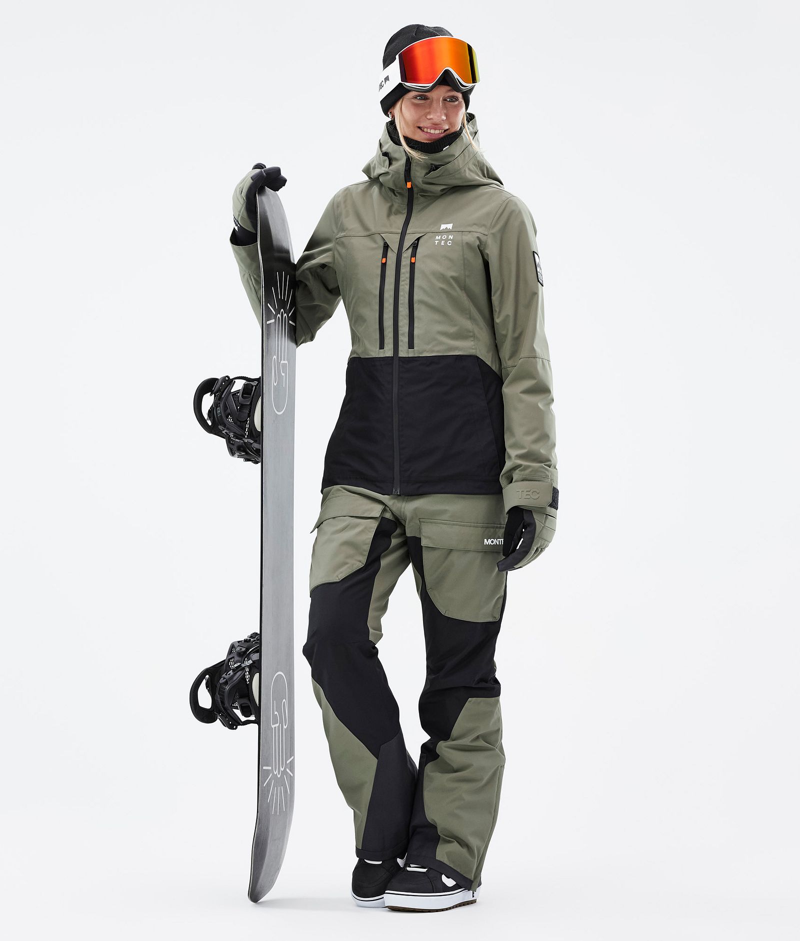 Montec Moss W Snowboardjakke Dame Greenish/Black Renewed, Billede 3 af 10