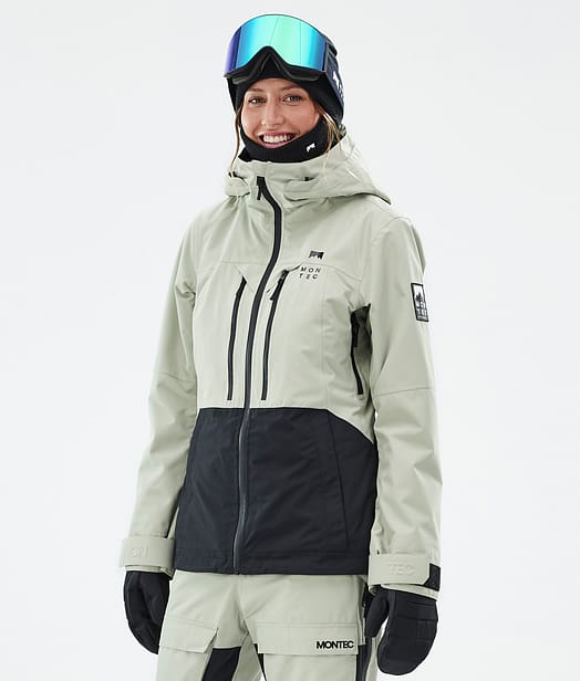 Montec Moss W Snowboardjakke Dame Soft Green/Black