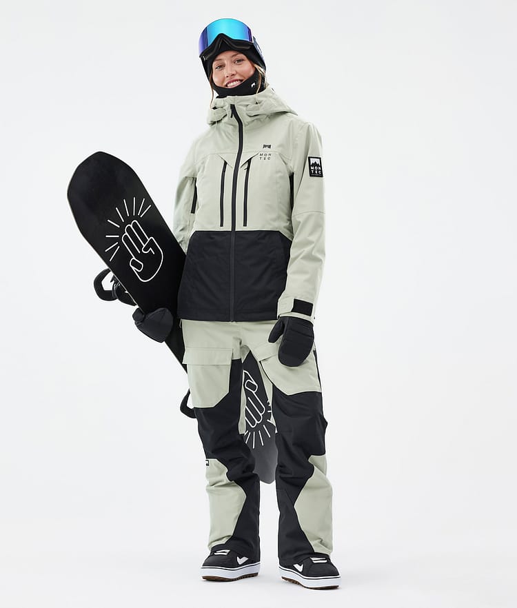 Montec Moss W Snowboard jas Dames Soft Green/Black, Afbeelding 3 van 10