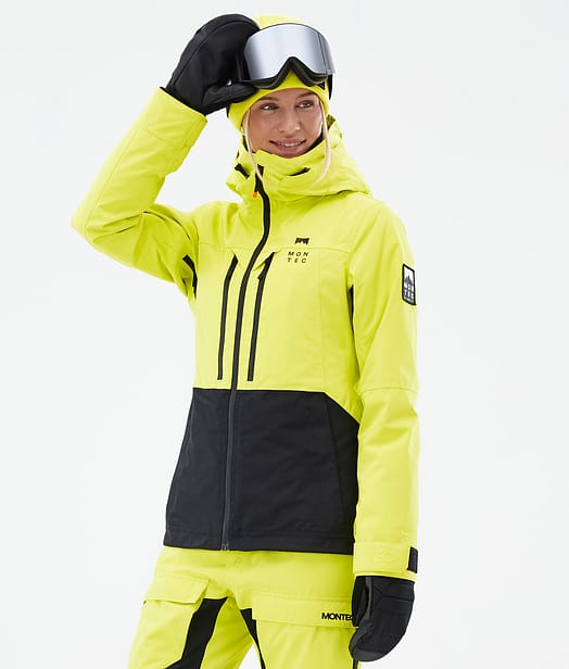 Montec Moss W Giacca Sci Donna Bright Yellow/Black