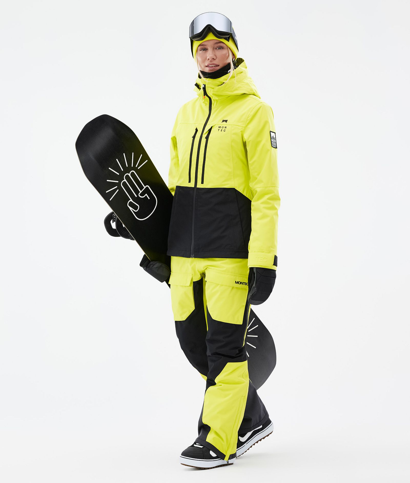 Montec Moss W Veste Snowboard Femme Bright Yellow/Black, Image 3 sur 10