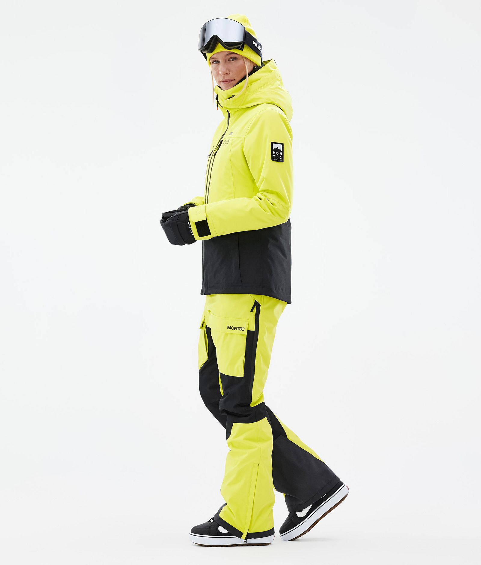 Montec Moss W Snowboard jas Dames Bright Yellow/Black Renewed, Afbeelding 4 van 10