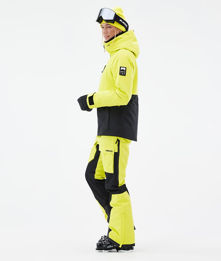 Montec Moss W Skijakke Dame Bright Yellow/Black, Billede 4 af 10