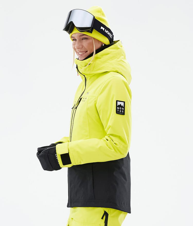 Montec Moss W Snowboard jas Dames Bright Yellow/Black Renewed, Afbeelding 6 van 10