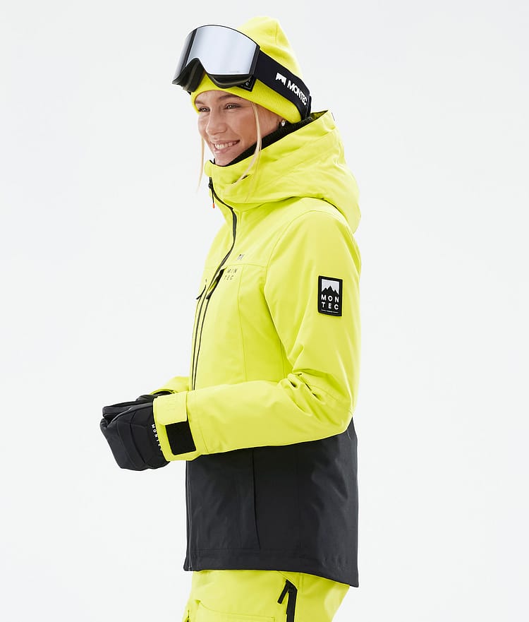 Montec Moss W Snowboardjakke Dame Bright Yellow/Black, Billede 6 af 10