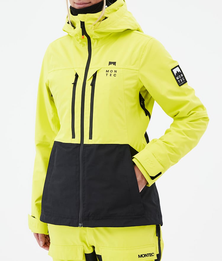 Montec Moss W Veste de Ski Femme Bright Yellow/Black, Image 8 sur 10