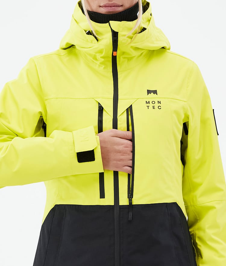 Montec Moss W Veste de Ski Femme Bright Yellow/Black, Image 9 sur 10
