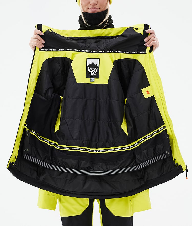 Montec Moss W Veste de Ski Femme Bright Yellow/Black, Image 10 sur 10
