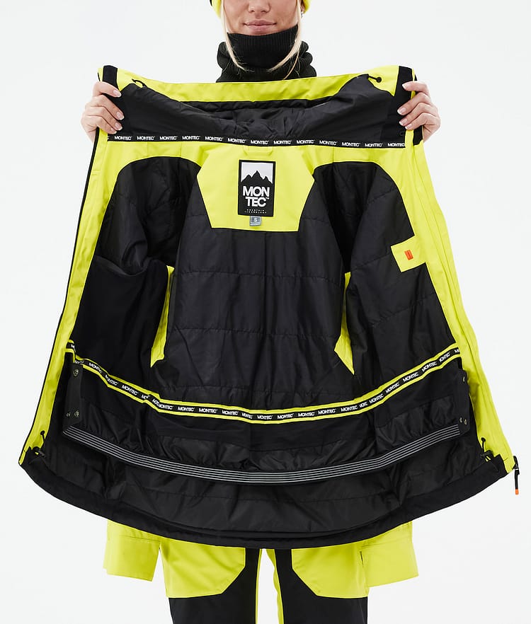 Montec Moss W Kurtka Snowboardowa Kobiety Bright Yellow/Black, Zdjęcie 10 z 10