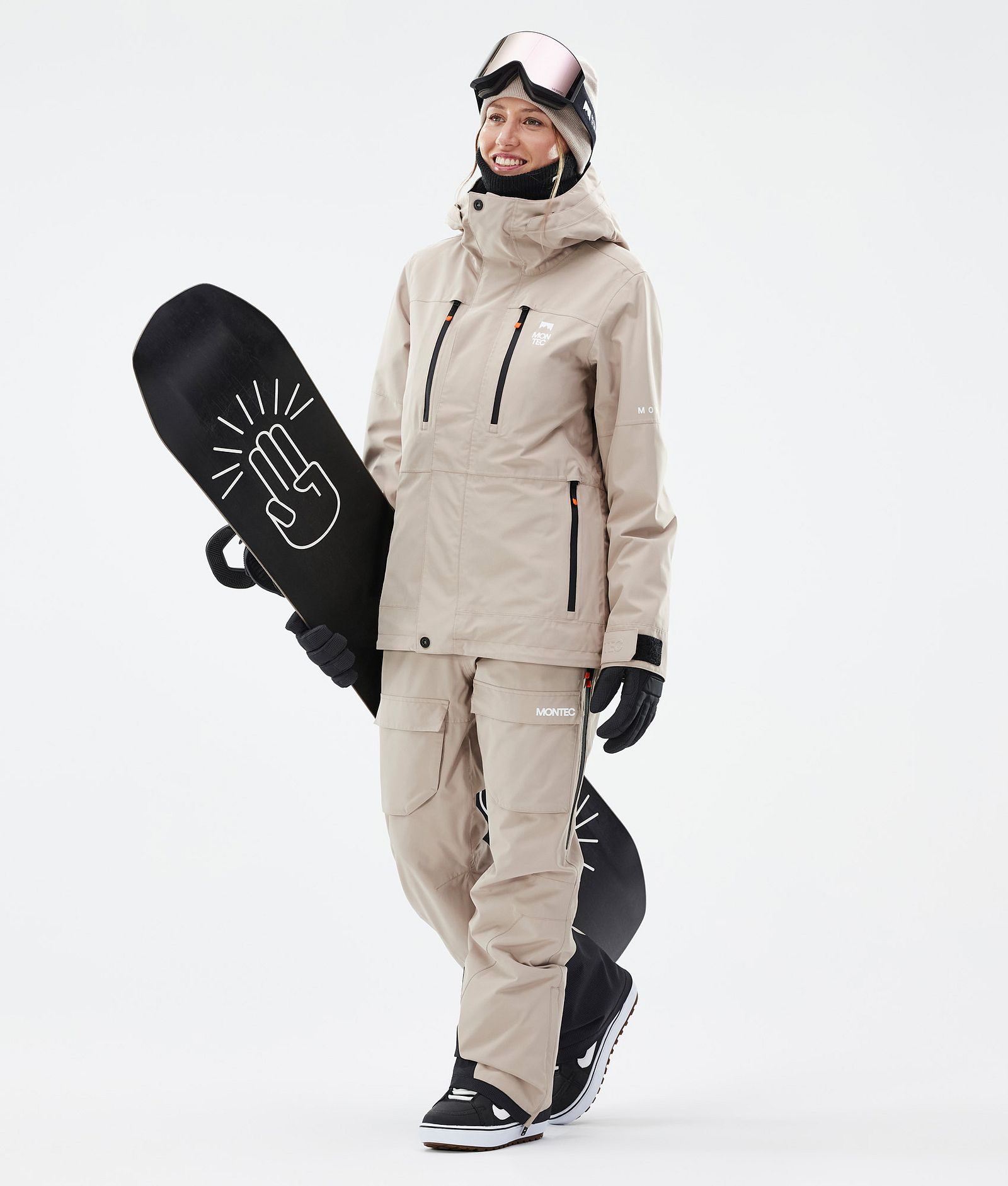 Montec Fawk W Spodnie Snowboardowe Kobiety Sand Renewed, Zdjęcie 2 z 7