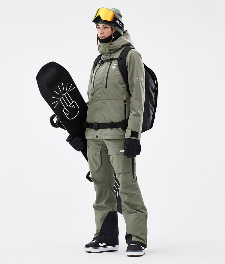 Montec Fawk W Spodnie Snowboardowe Kobiety Greenish, Zdjęcie 2 z 7