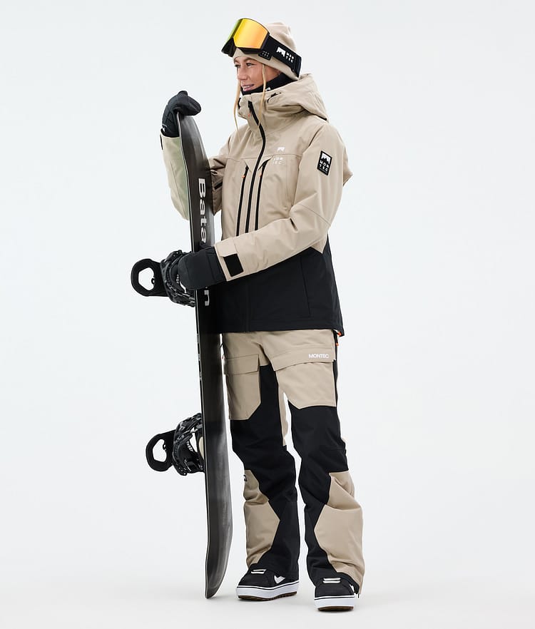 Montec Fawk W Spodnie Snowboardowe Kobiety Sand/Black, Zdjęcie 3 z 8