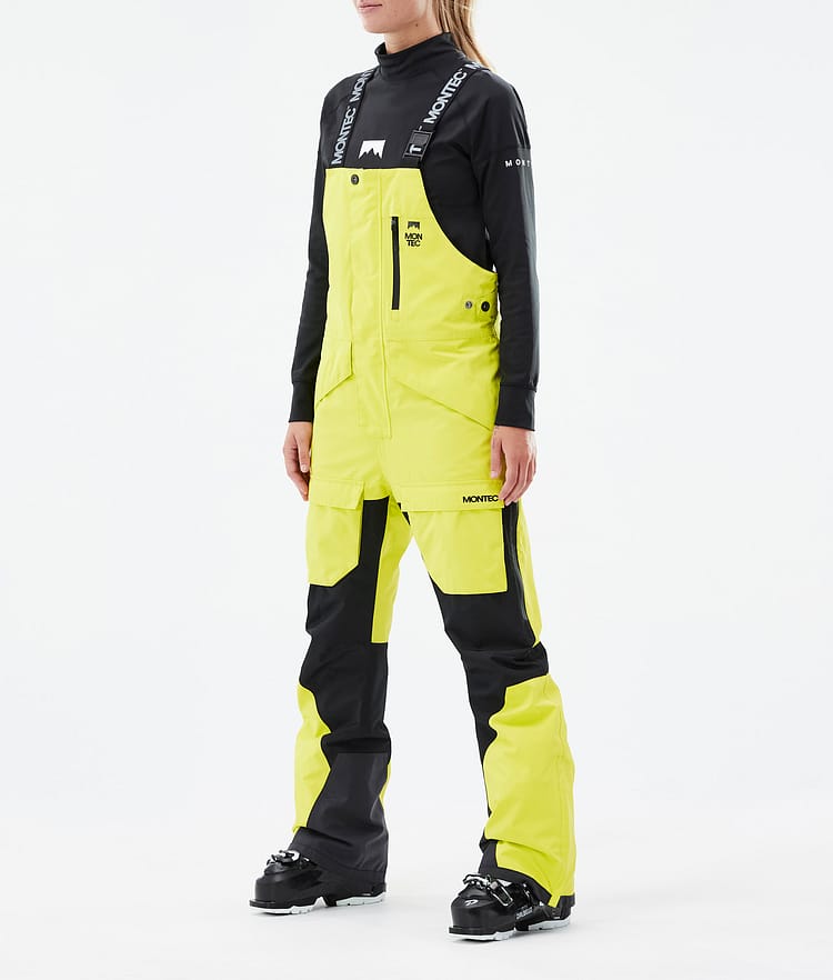 Montec Fawk W Pantalon de Ski Femme Bright Yellow/Black, Image 1 sur 6