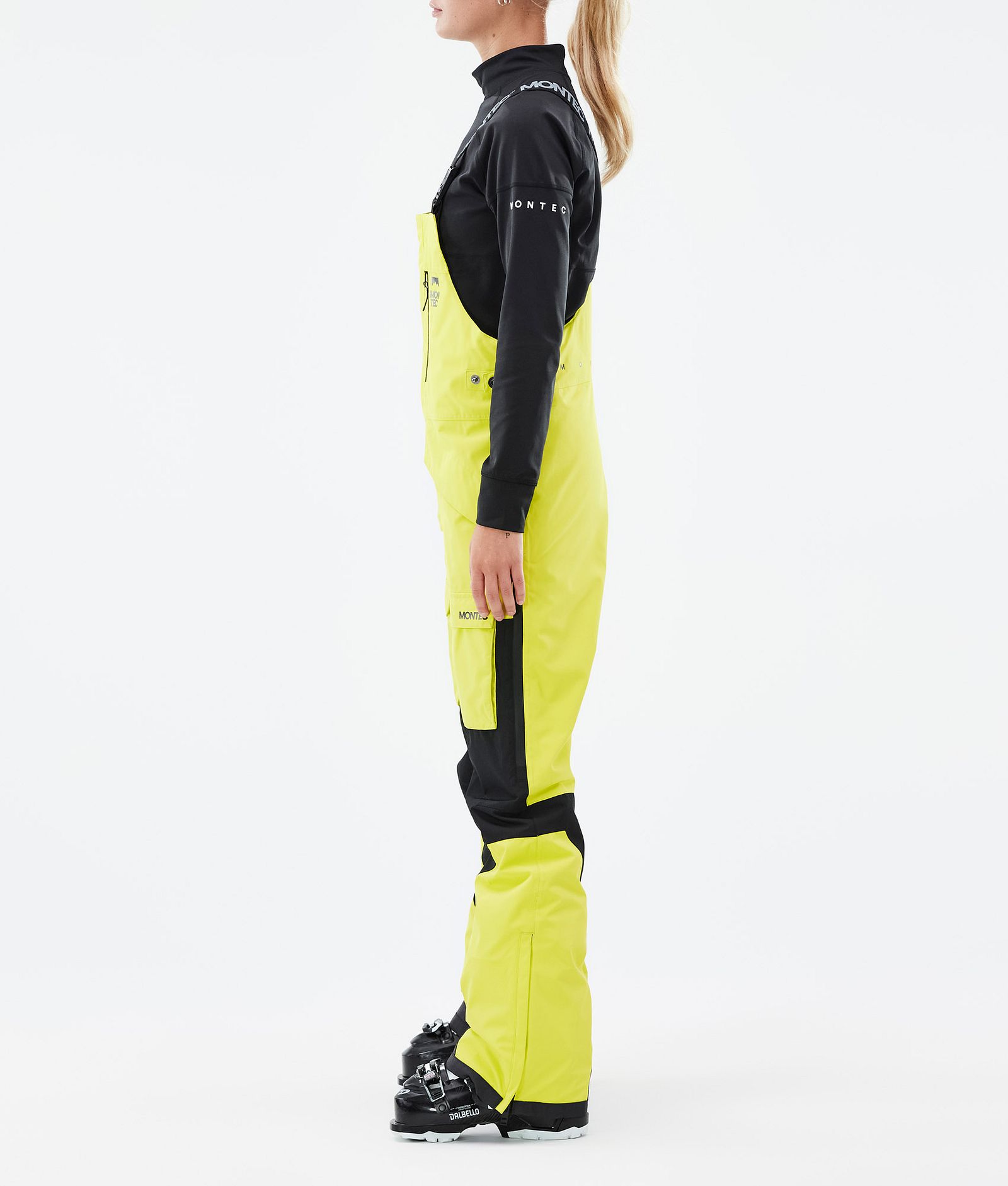 Montec Fawk W Spodnie Narciarskie Kobiety Bright Yellow/Black, Zdjęcie 2 z 6