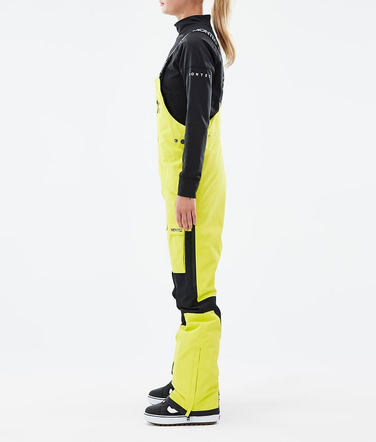 Montec Fawk W Spodnie Snowboardowe Kobiety Bright Yellow/Black Renewed, Zdjęcie 2 z 6