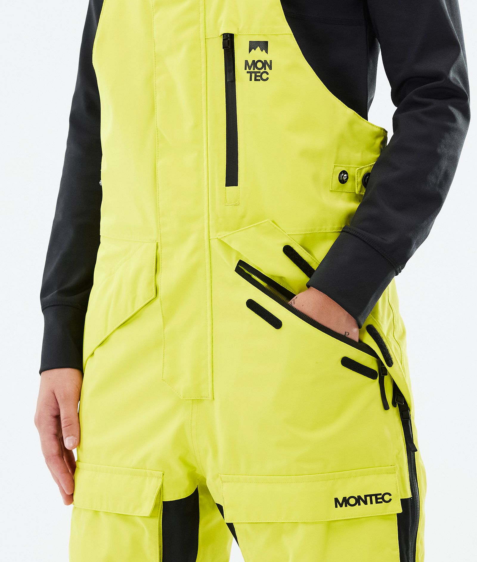 Montec Fawk W Skibroek Dames Bright Yellow/Black, Afbeelding 4 van 6