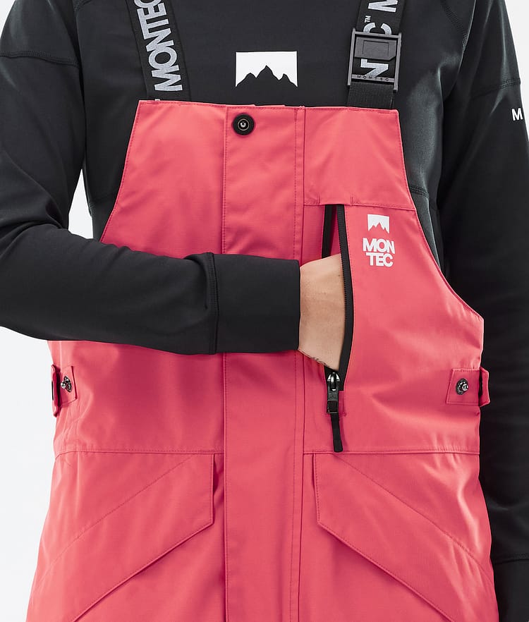 Montec Fawk W Spodnie Snowboardowe Kobiety Coral/Black, Zdjęcie 5 z 6