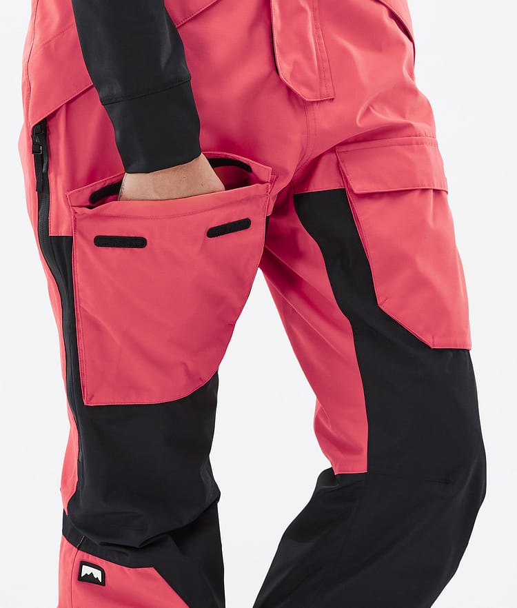 Montec Fawk W Pantalon de Snowboard Femme Coral/Black, Image 6 sur 6