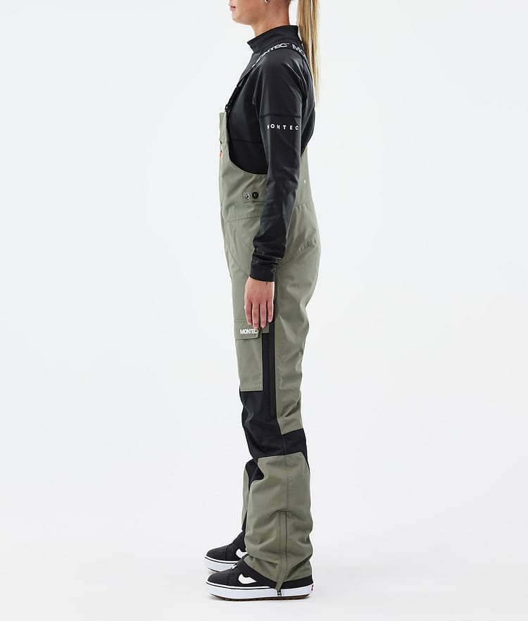 Montec Fawk W Spodnie Snowboardowe Kobiety Greenish/Black, Zdjęcie 3 z 7