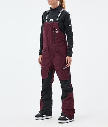 Montec Fawk W Pantalon de Snowboard Femme Burgundy/Black