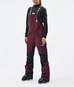 Montec Fawk W Pantalon de Ski Femme Burgundy/Black