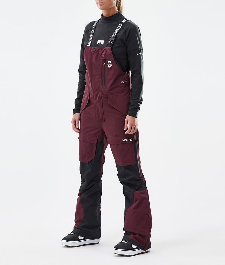 Montec Fawk W Pantalon de Snowboard Femme Burgundy/Black, Image 1 sur 7