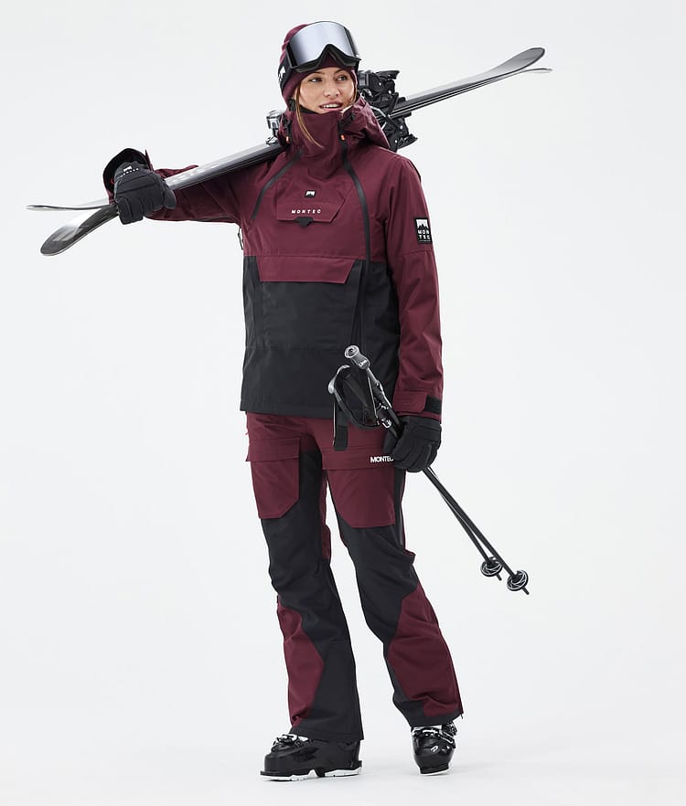 Montec Fawk W Pantalon de Ski Femme Burgundy/Black