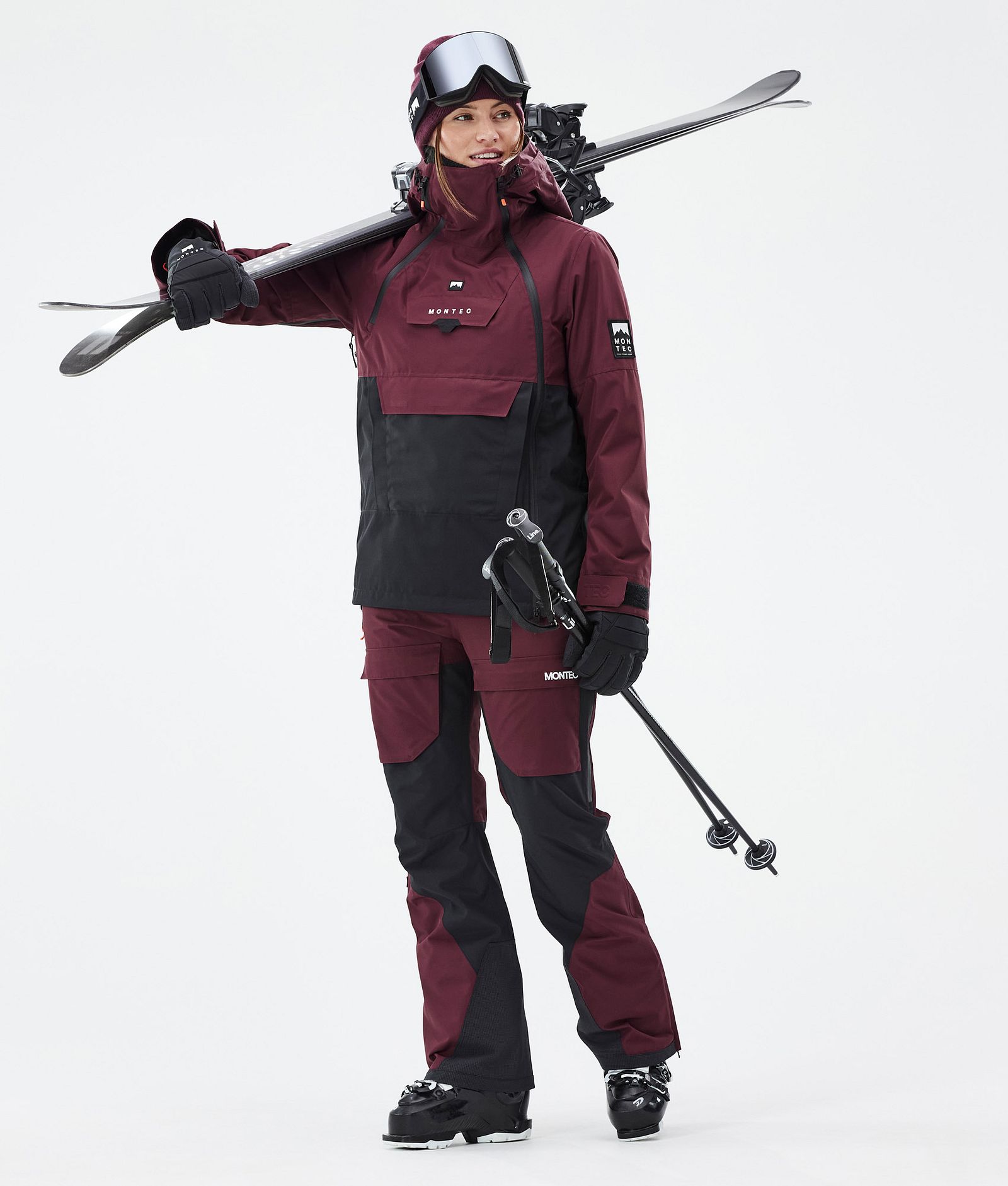 Montec Fawk W Ski Pants Women Burgundy/Black