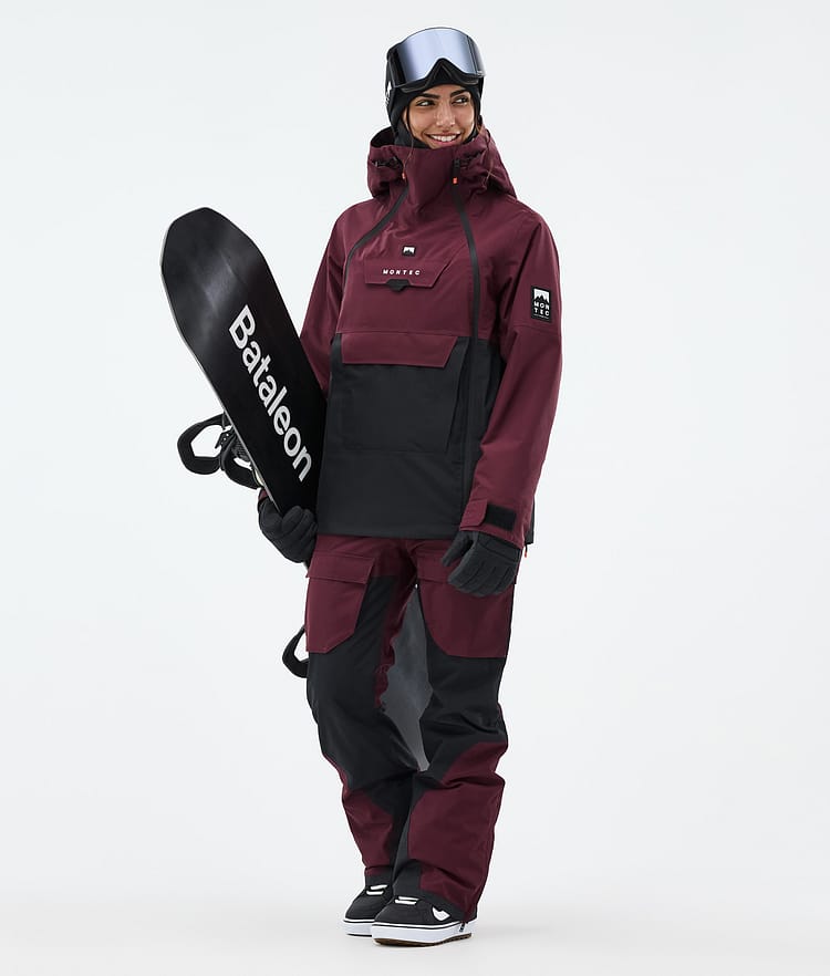 Montec Fawk W Snowboard Broek Dames Burgundy/Black, Afbeelding 2 van 7
