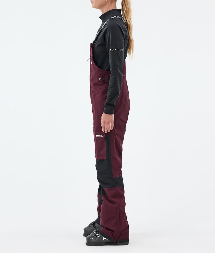 Montec Fawk W Skibroek Dames Burgundy/Black, Afbeelding 3 van 7