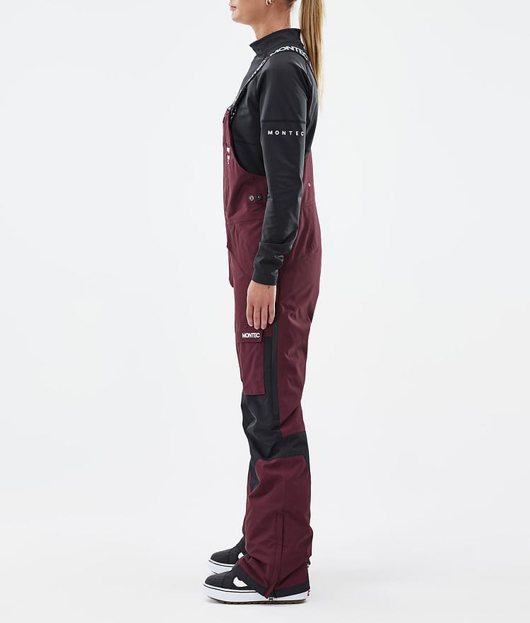 Montec Fawk W Spodnie Snowboardowe Kobiety Burgundy/Black, Zdjęcie 3 z 7