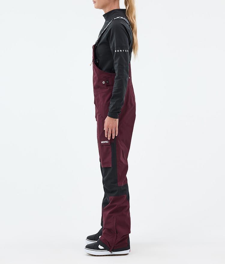 Montec Fawk W Snowboard Broek Dames Burgundy/Black, Afbeelding 3 van 7