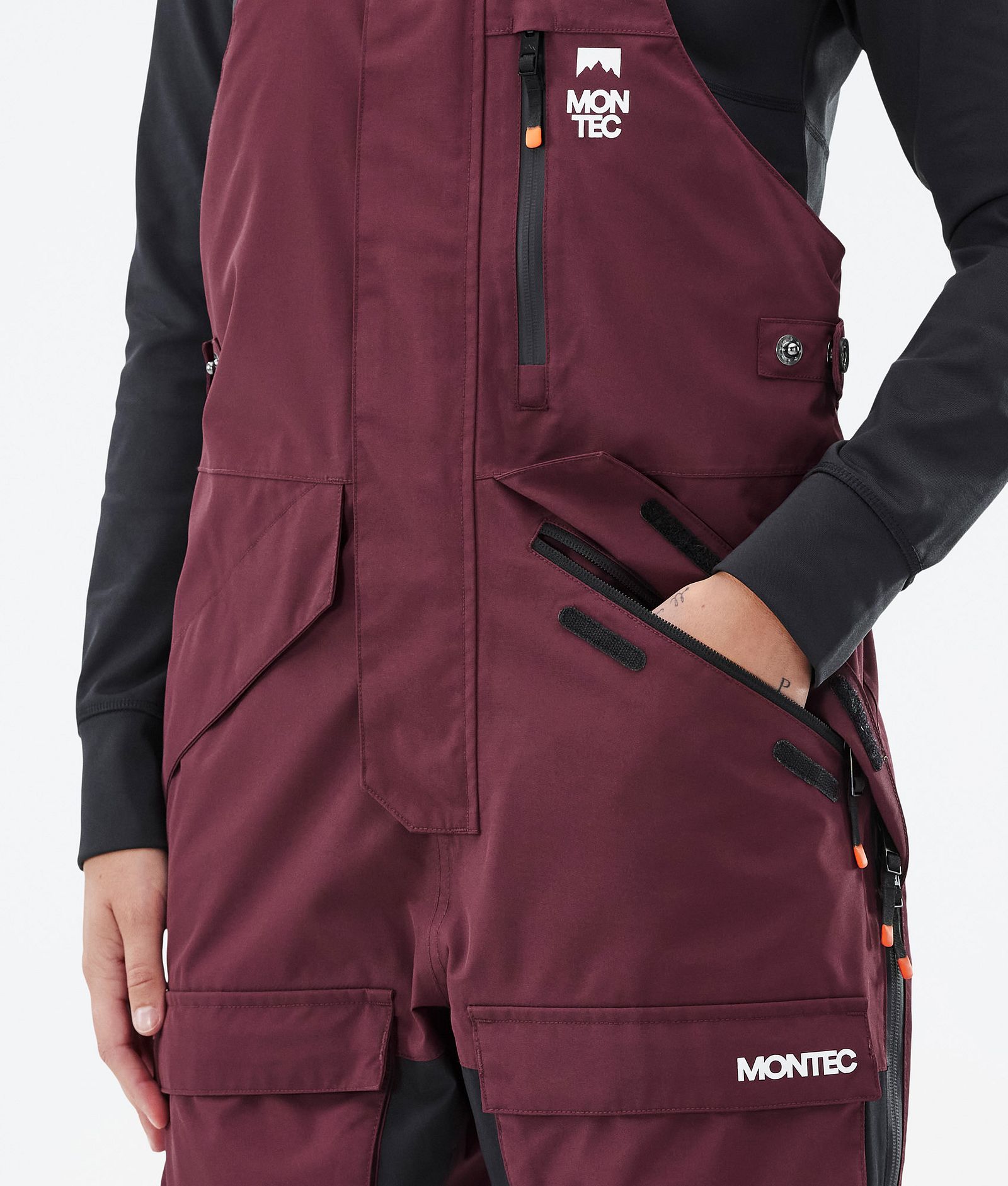 Montec Fawk W Pantalon de Snowboard Femme Burgundy/Black, Image 5 sur 7