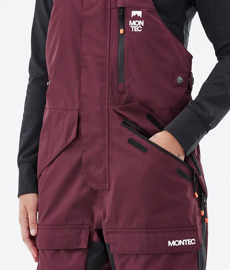 Montec Fawk W Kalhoty na Snowboard Dámské Burgundy/Black, Obrázek 5 z 7