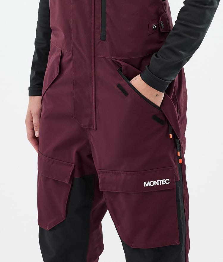 Montec Fawk W Snowboard Broek Dames Burgundy/Black, Afbeelding 5 van 7