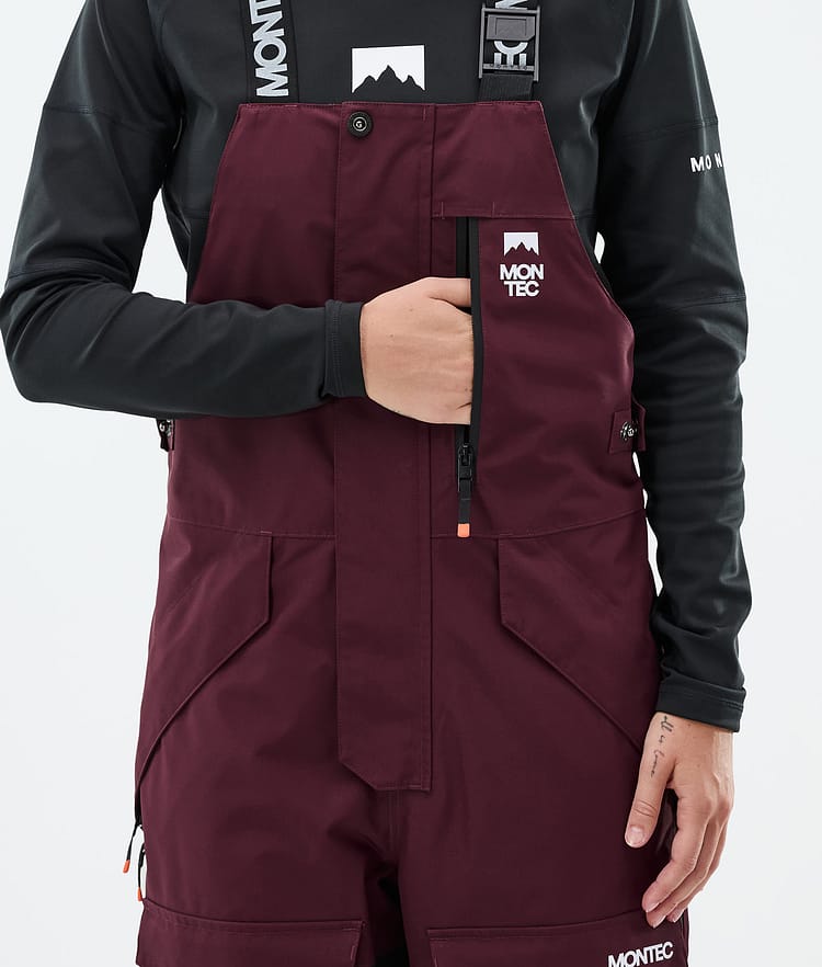 Montec Fawk W Snowboard Broek Dames Burgundy/Black, Afbeelding 6 van 7